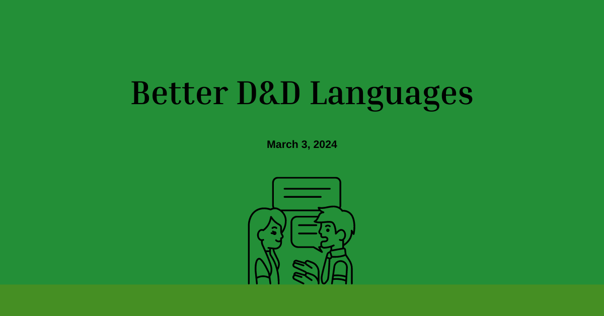Better D&D Languages